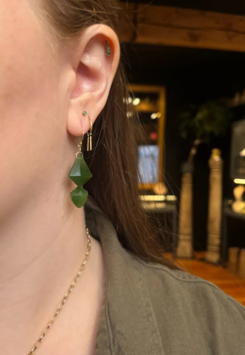 Ten Thousand Things Jade Double Drop Earrings