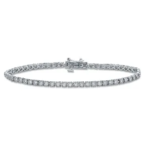 Tennis Bracelet with 1.25ct of Diamonds in 9ct White Gold