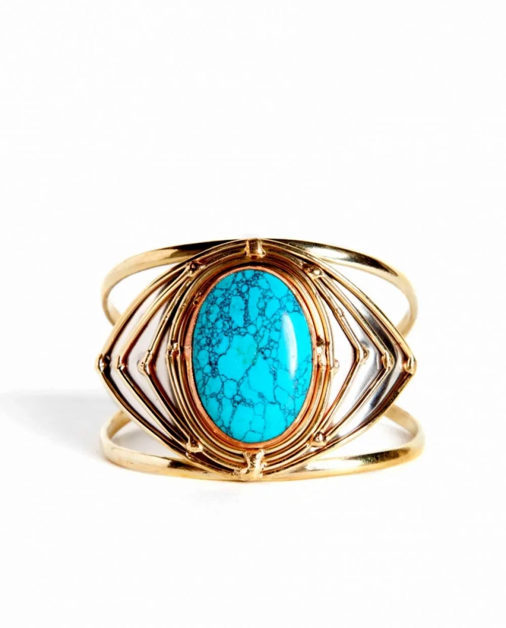 THE ALCHEMY STONE CUFF BRACELET IN TURQUOISE