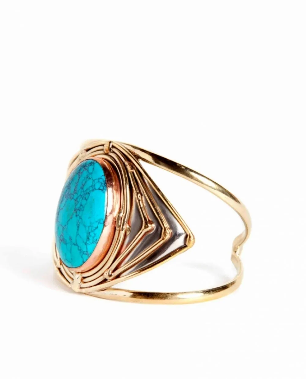 THE ALCHEMY STONE CUFF BRACELET IN TURQUOISE