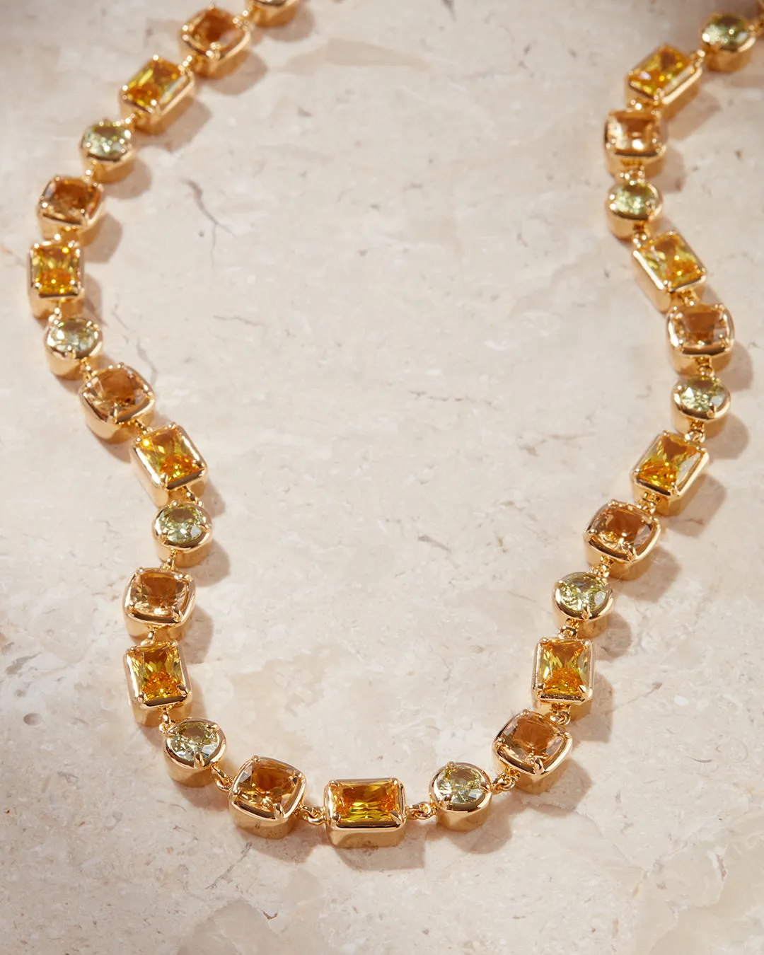 The Diana Bezel Statement Necklace