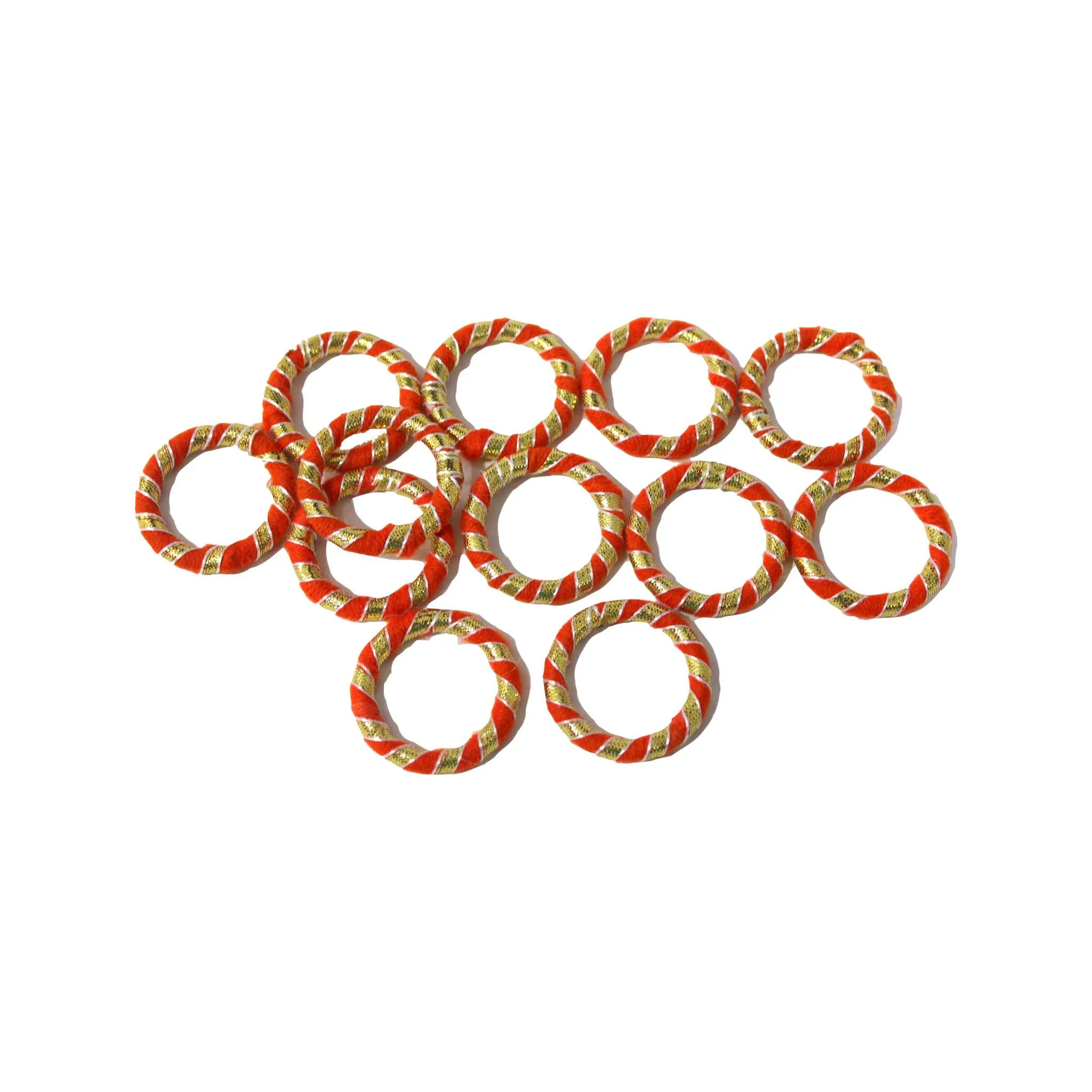 Threaded Round Bangle with Gota for Craft Rakhi Packing or Decoration, Medium - 11552