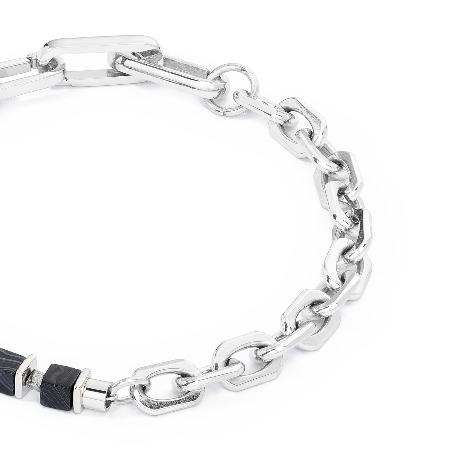 Unisex bracelet Fusion link chain black