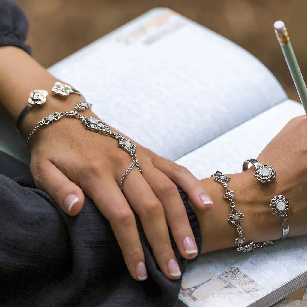 Valencia Bracelet in Opalite & Silver