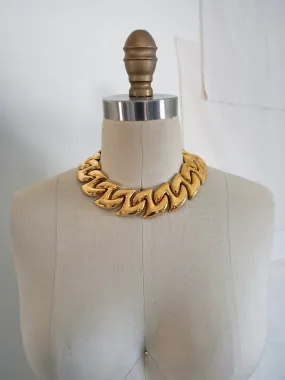 Vintage Golden Angle Choker Necklace