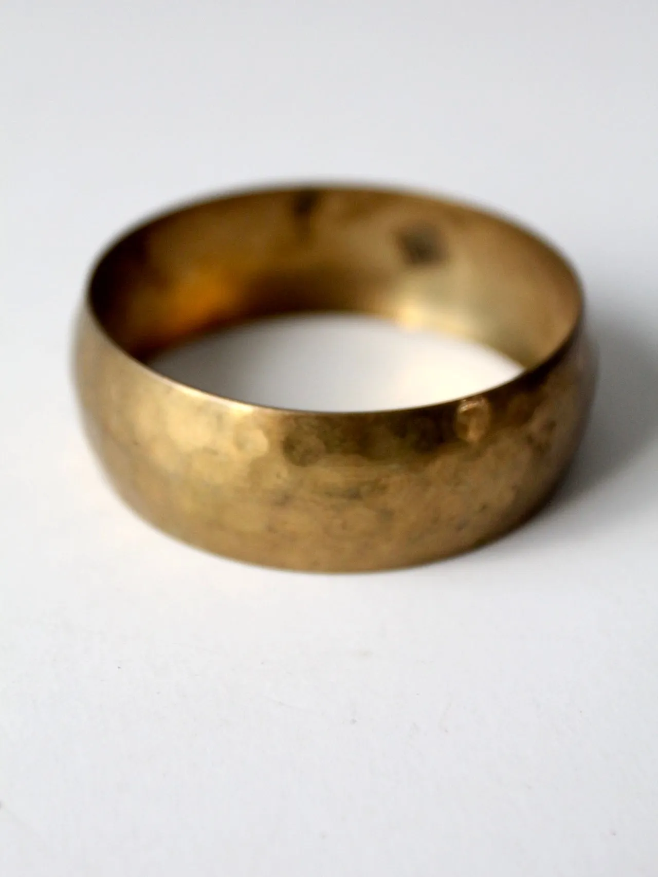 vintage hammered brass bangle