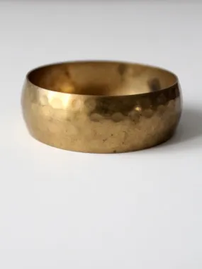 vintage hammered brass bangle